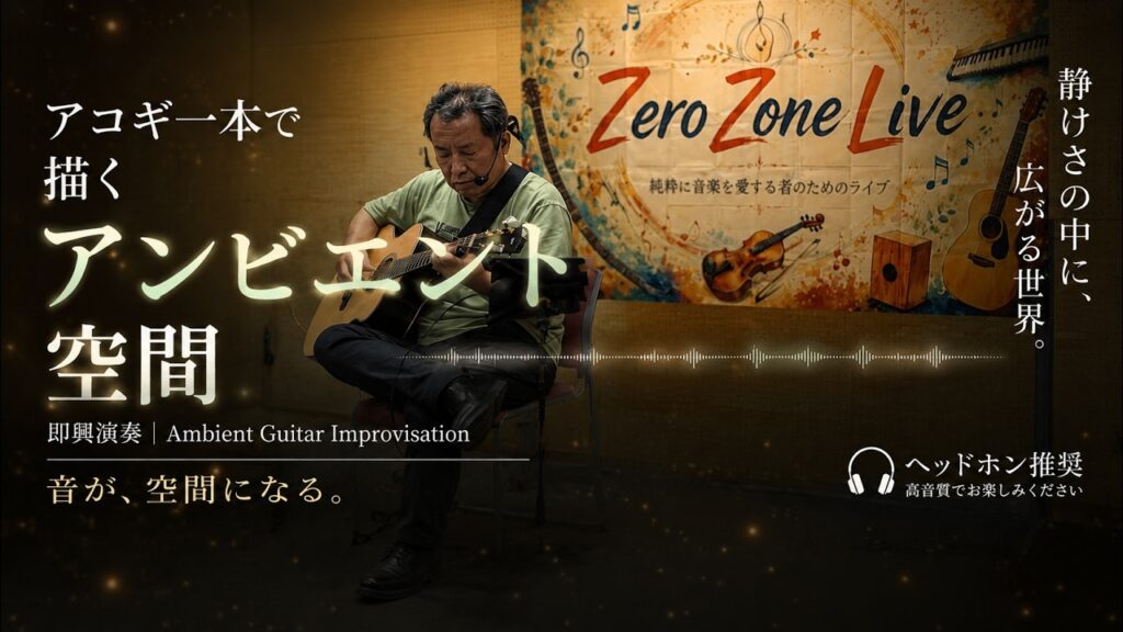 「音が、空間になる。」アコギ一本のアンビエント即興演奏｜ZZL おぶすまVOL.401